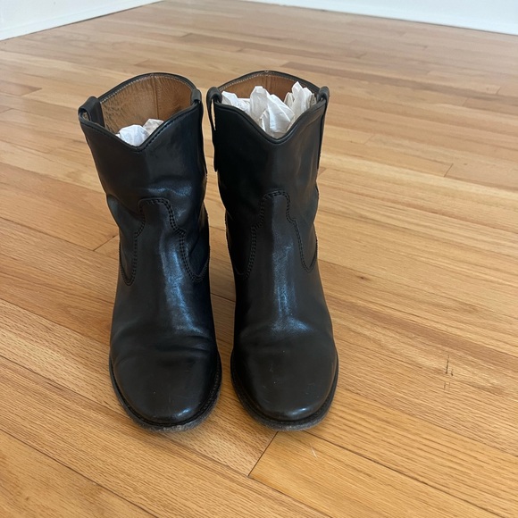 Isabel Marant Black Leather Clueter Bootie - Picture 4 of 7